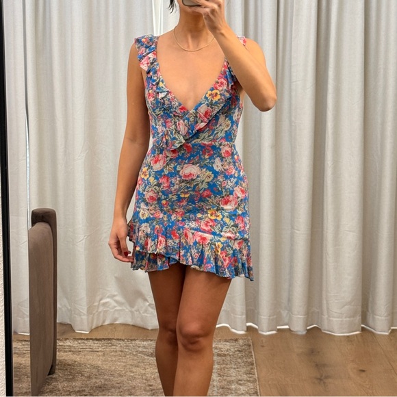 MAJORELLE Salsa Dress in Blue Multi - Picture 3 of 8